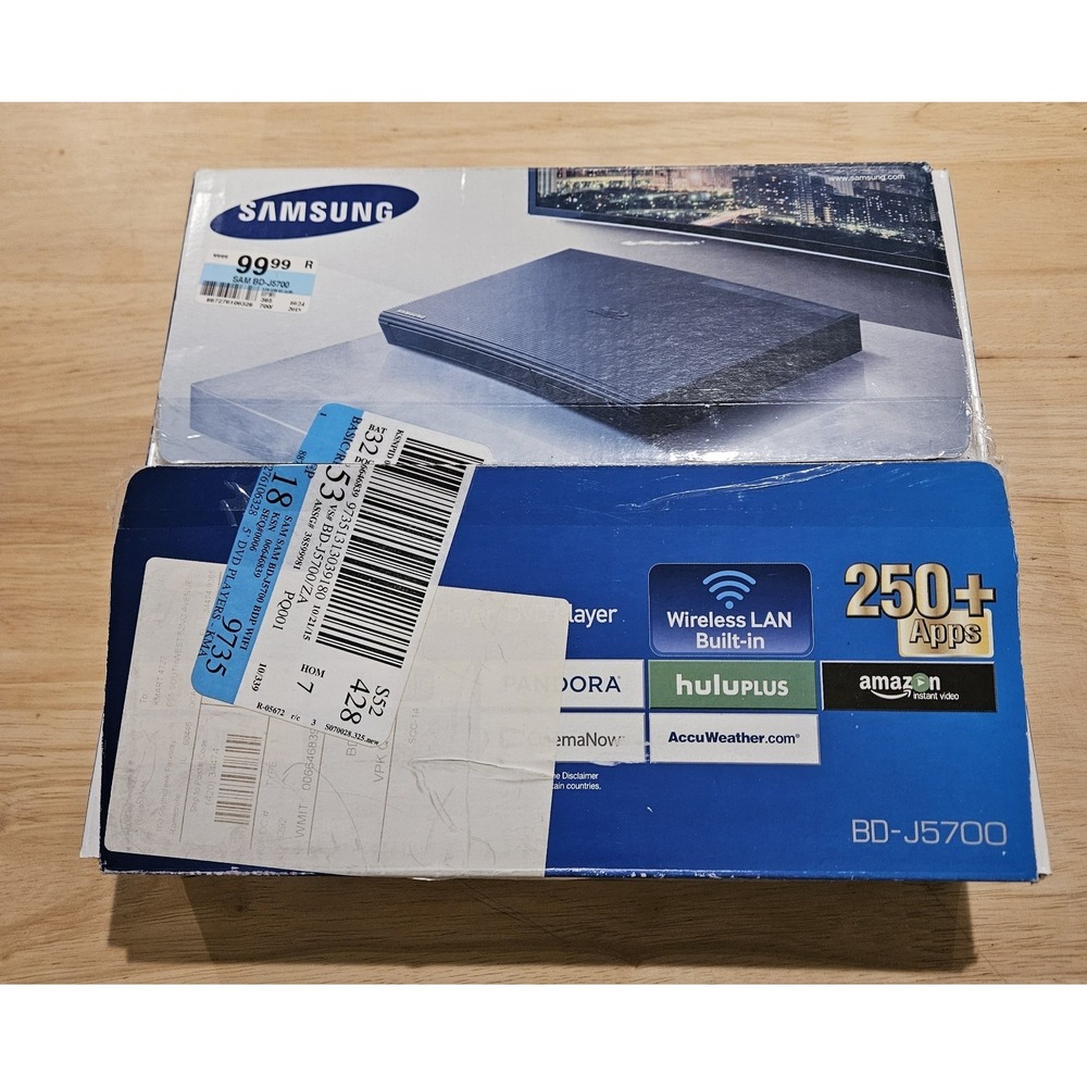 Samsung BD-J5700 Blu-ray DVD Player WiFi Smart 250+ Apps Open Box Complete